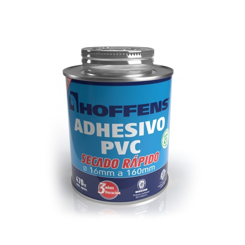 Adhesivo PVC Hoffens Lata - Secado Rápido 470 CC.