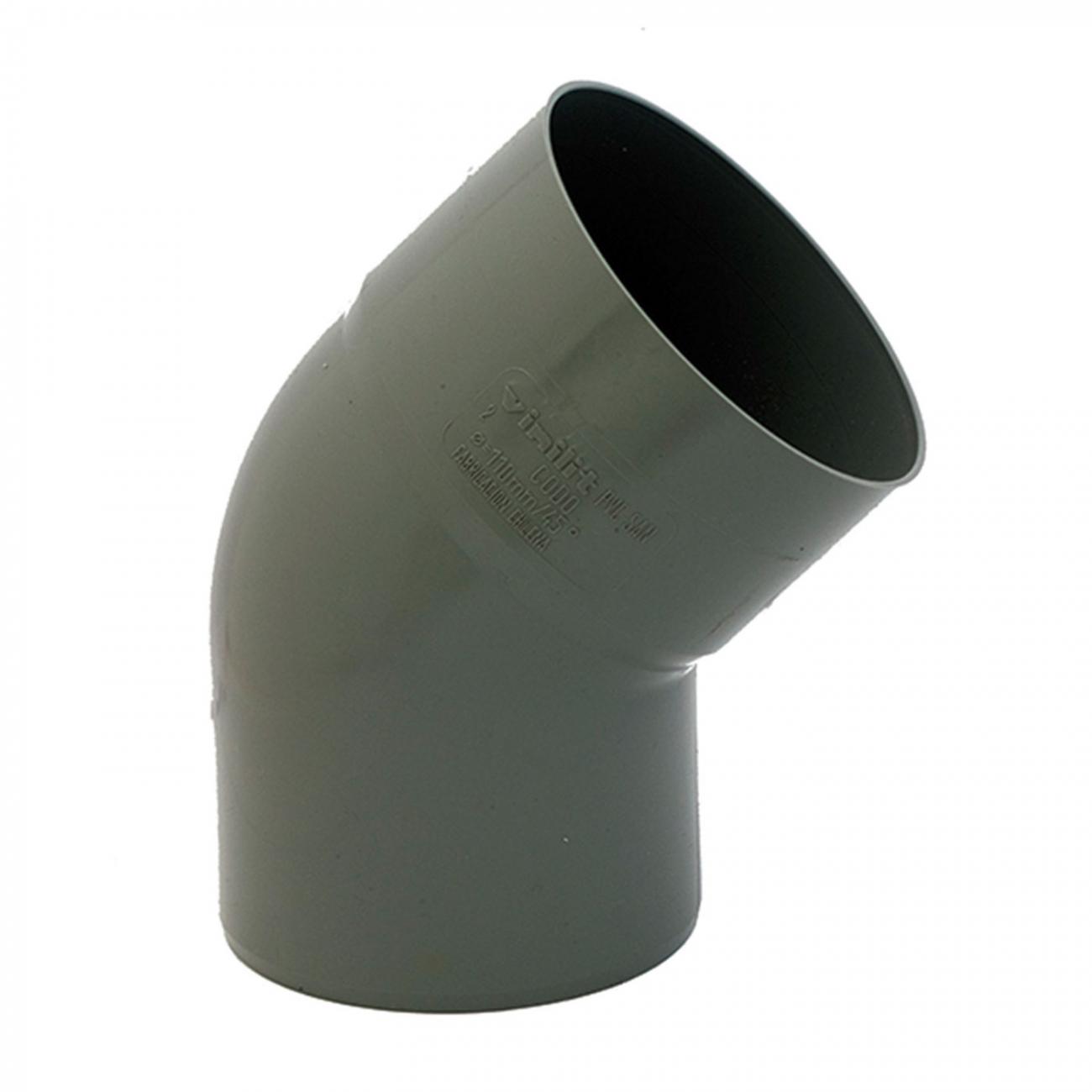 Curva 45º PVC Sanitario 75 mm